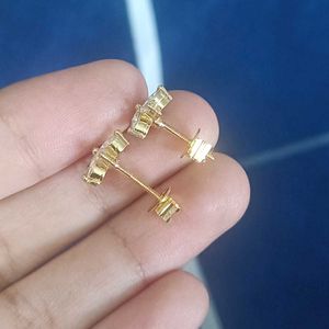 Giva 925 Real Silver Lily Earrings (Golden Colour)