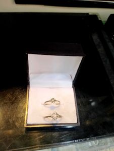 Vintage Silver Diamond Rings 925 (Set of 2)