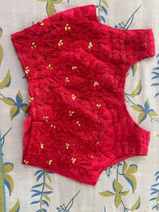 Red Embroidered Blouse