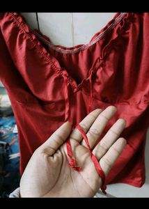Satin Ruched Top