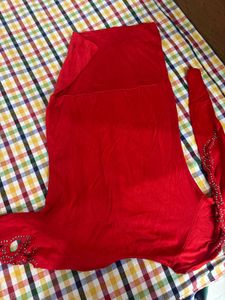 Red Embellished Party Dress