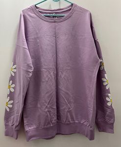 Cute Floral Sleeve Sweatshirt