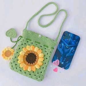 Crochet Sunflower Bag