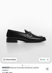 Mango Leather Horsebit Loafers