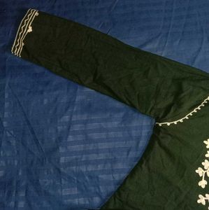 Embroidered Black Short Kurti 💅🏻