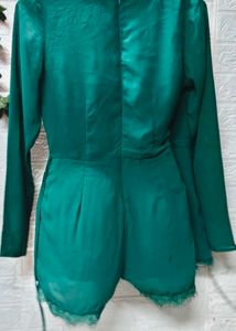 Size Extra S/S Green Lace Wrap Jumpsuit 🎁🎉 Offer