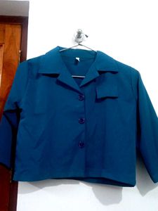 Blue Blazer Top