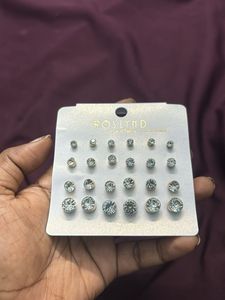 Roslynd Rhinestone Stud Earring Set pack of 12