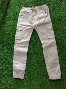 Beige Cargo Pants