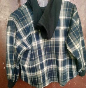 Trendy Plaid Hoodie Jacket