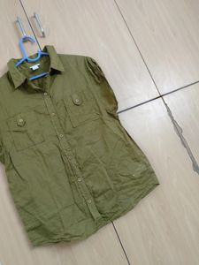 Olive Green Women Shirt