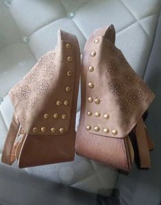 Studded Suede Wedges
