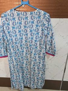 Printed Blue Kurta