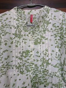 Green Floral Top