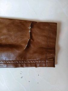 Zara Brown Faux Leather Jacket