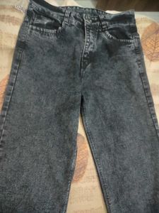 charcoal black straight fit jeans for women girls