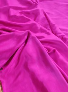 Pink &amp; Green Pure Crepe Silk Saree