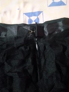 Black Ruffle Mini Skirt