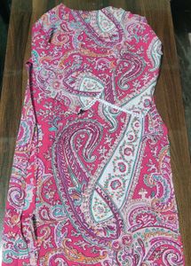 Pink Paisley Print Kurta