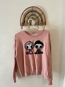 Cute Graphic Print Sweater