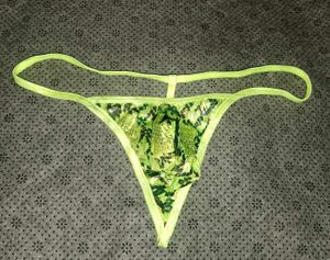Men&#39;s Green leopard Print G string Thong