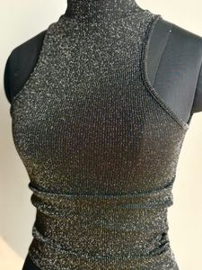 SALE‼️Sparkly Shimmer Black Tank Top