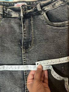 Acid Wash Denim Mini Skirt