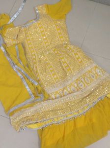 Yellow Embroidered Kurta Set