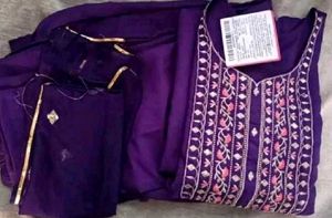 Green Kurta Set And Parpul Kurt