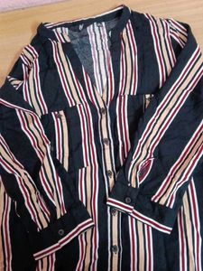 Striped Button-Down Shirt