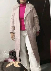 Chic Fur Trim Wool Blend Coat