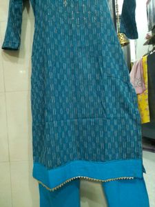 Blue Printed Kurta