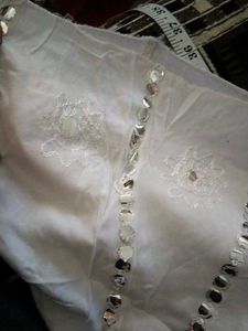White Worked Plazzo