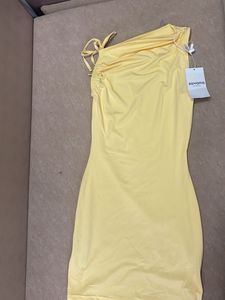 Yellow Bodycon Mini Dress