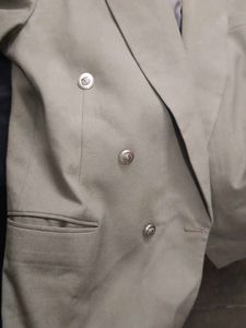 Vintage Double-Breasted Men Blazer