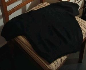 Black Knit Short Sleeve Sweater