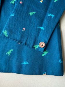 Boys Party Wear Smart Jacket Dino Print