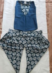(Set) Girls Cute Stylish Kurti With Samosa Salwar