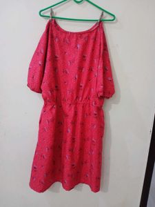 New dressberry Cute Red Print Dress