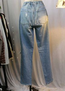 H&amp;M Distressed Wide Leg Jeans