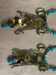 Light Weight Boho Turquoise &amp; Gold Earrings