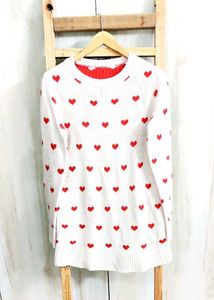 Light Pink Long Sweater Size-36