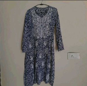 Elegant Blue & White Kurti