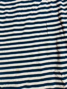 Striped Long Sleeve Tee With Free Shorts