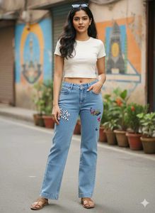 Embroidered Jeans