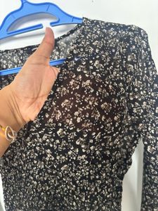 Sheer Peplum Top