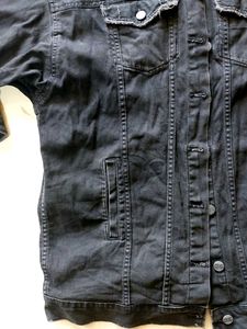 Vintage Washed Black Denim Jacket
