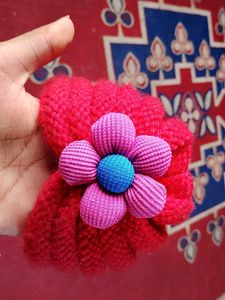 Handmade Knitted Flower Hair Accessory