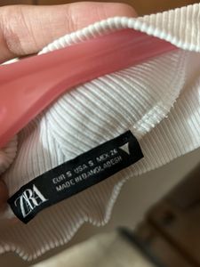Zara White Turtle Neck Top