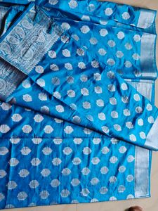 Blue Banarasi Silk Saree